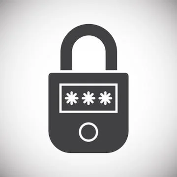 Smart lock icon on background for graphic and web design. Simple illustration Stock Illustration