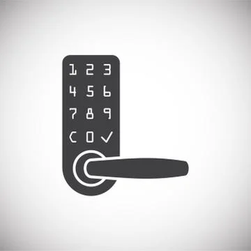 Smart lock icon on background for graphic and web design. Simple illustration イラスト素材