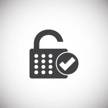 Smart lock icon on background for graphic and web design. Simple illustration Ilustração Stock