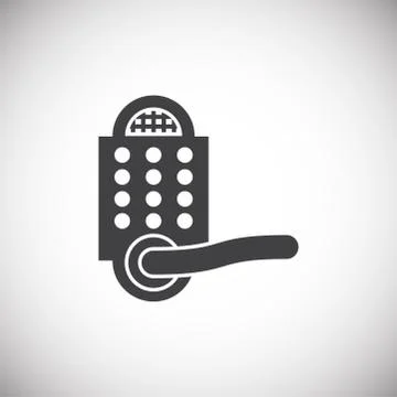 Smart lock icon on background for graphic and web design. Simple illustration Иллюстрация