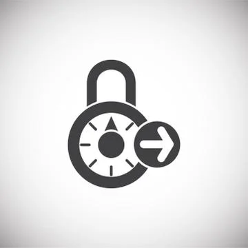 Smart lock icon on background for graphic and web design. Simple illustration 스톡 일러스트