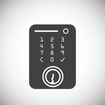 Smart lock icon on background for graphic and web design. Simple illustration Иллюстрация