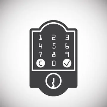 Smart lock icon on background for graphic and web design. Simple illustration Stock-Illustration