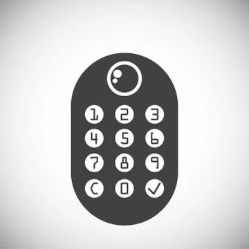 Smart lock icon on background for graphic and web design. Simple illustration Stock Illustration