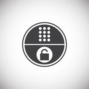 Smart lock icon on background for graphic and web design. Simple illustration Stock Illustration