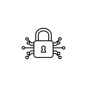 Smart lock icon. Element of artificial intelligence icon for mobile concept and Stockillustratie