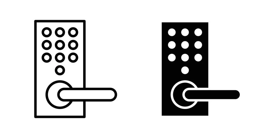 Smart lock icon graphic design. web icons vectors Stock Illustration