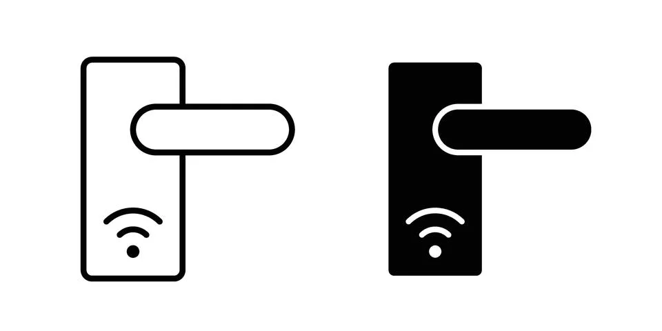 Smart lock icon illustration vector, icon set for apps Stock Illustration