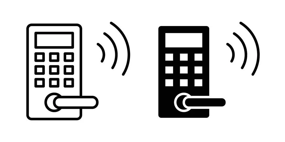 Smart lock icon vector design illustrations Stock Illustration