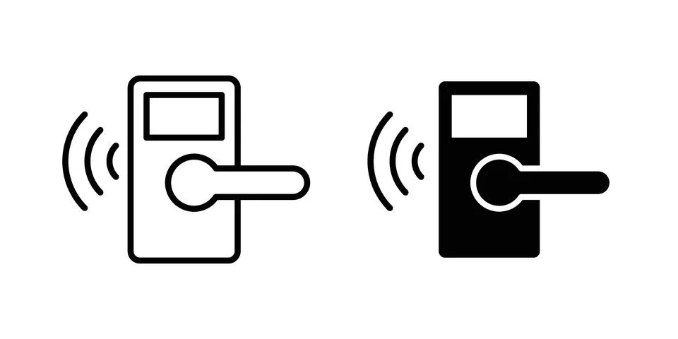 Smart lock icon vector, illustration icon set Stock Illustration