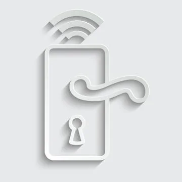 Smart lock icon. Wireless door lock vector icon. Stock Illustration