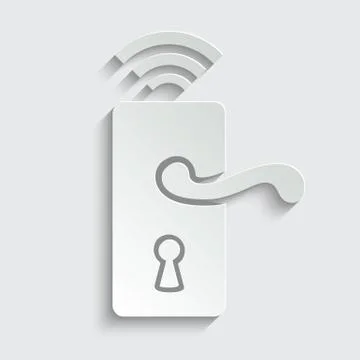 Smart lock icon. Wireless door lock vector icon. Stock Illustration