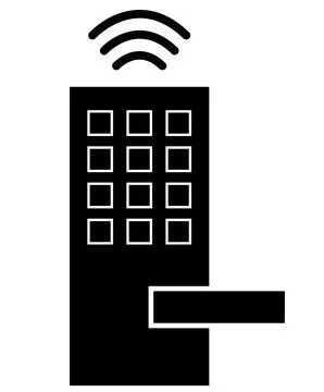 Smart lock icon. Wireless door lock sign. smart lock system. Stock Illustration