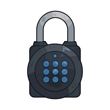 Smart lock illustration Stock Illustration
