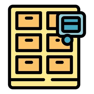 Smart locker providing secure storage accessing with mobile phone Stock Illustration