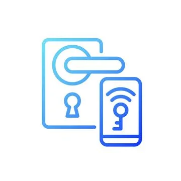Smart locks gradient linear vector icon Stock-Illustration