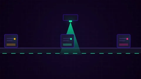 Smart Logistics 4.0 - Animated Node Stock Footage 344657381