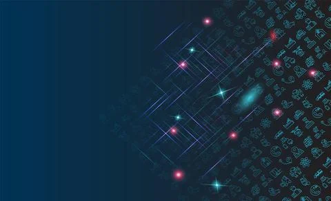 Smart Logistics background with global logistics Warehouse Logistics, Sea Fre Stock Illustration