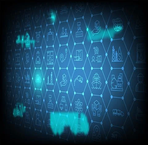 Smart Logistics background with global logistics. Vector illustration eps10 Stock Illustration