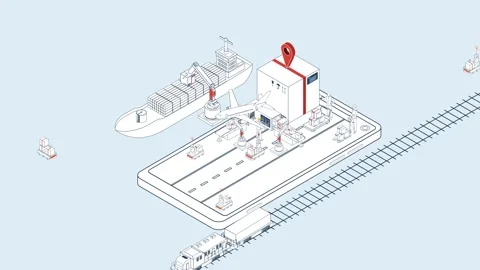 Smart Logistics: Global Supply Chain Network 스톡 동영상 343551834
