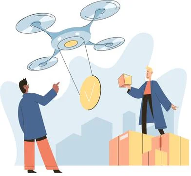 Smart logistics technology concept. Modern transportation and distribution 스톡 일러스트