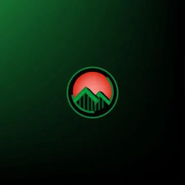 A smart logo combining a gear and a graph Stock Illustration