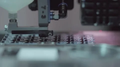 Smart Manufacturing Quality Control of Semiconductor Wafer 4K Stock Footage 346395228