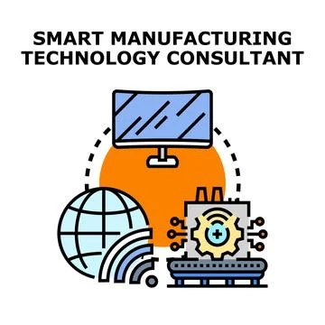 Smart manufacturing technology consultant concept vector illustration 스톡 일러스트