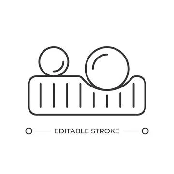 Smart mattress pressure mapping line icon Stock Illustration
