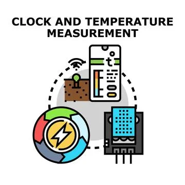 Smart measurement system for temperature and time control Stock Illustration