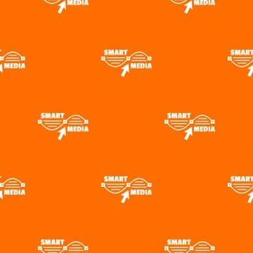 Smart media pattern vector orange Illustrazione stock