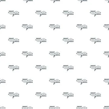 Smart media pattern vector seamless Illustrazione stock