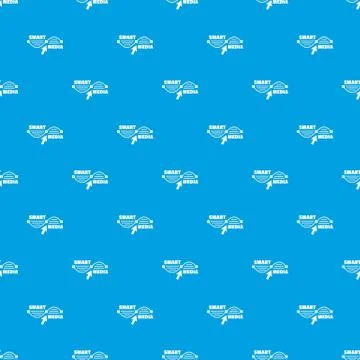 Smart media pattern vector seamless blue Illustrazione stock