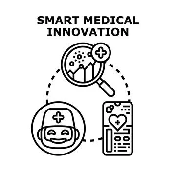 Smart medical innovation concept visualizing digital healthcare future Stock Illustration