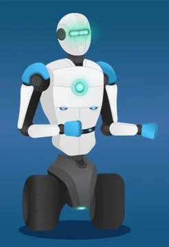 Smart Metal Machine Robotic Technology Vector Stock Illustration