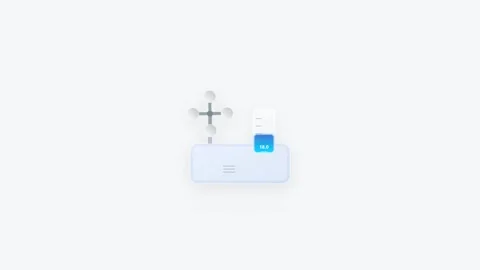 Smart Meteorological Station Icon with Rotating Anemometer and Digital Rain.. Видео 346130615