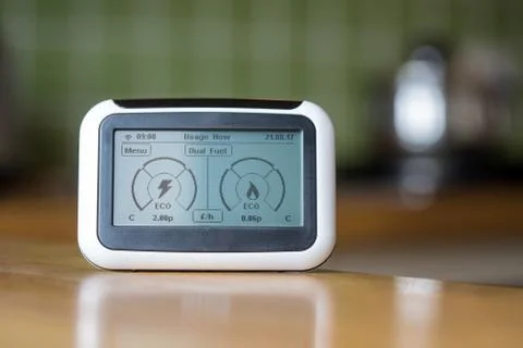 Smart Meter in Kitchen Stock Photos