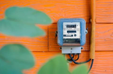 An Smart Meter in soft light Stock Photos