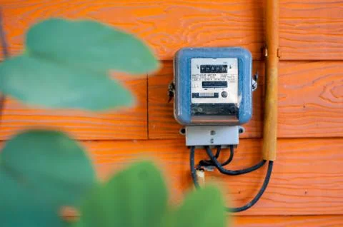 An Smart Meter in soft light Foto stock