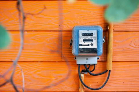 An Smart Meter in soft light Stock Photos