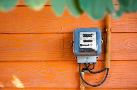 An Smart Meter in soft light Stock Photos