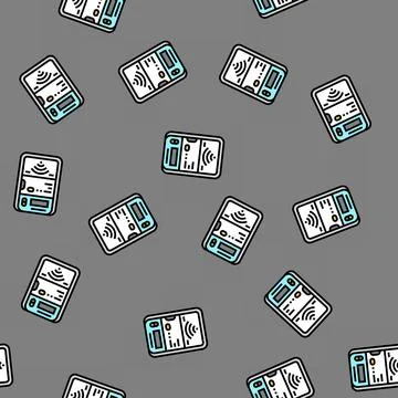 Smart metering energy policy vector seamless pattern Stock Illustration