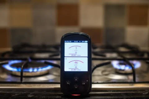 Smart Metering Showing Live Data Stock Photos