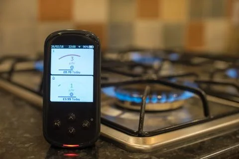 Smart Metering Showing Live Data Stock Photos
