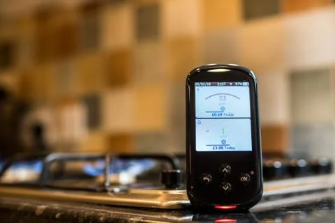 Smart Metering Showing Live Data Stock Photos