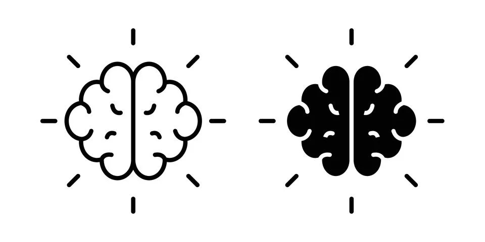 Smart mind icon vector, symbol, logo illustrations Stock Illustration