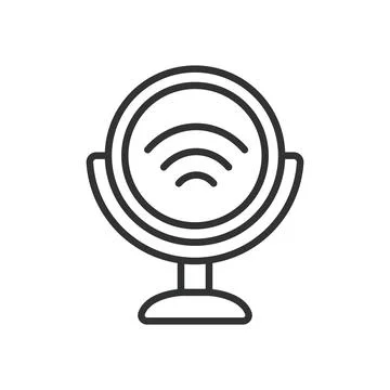 Smart mirror, icon in line design. Smart mirrors, digital mirrors, mirrors tech Stock Illustration