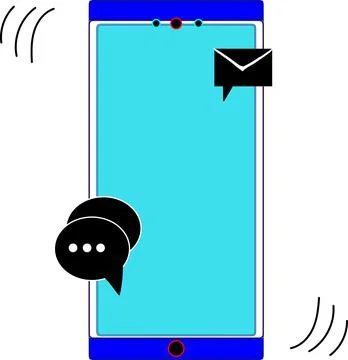 Smart mobile with messages -Smart phones  vector Illustrazione stock