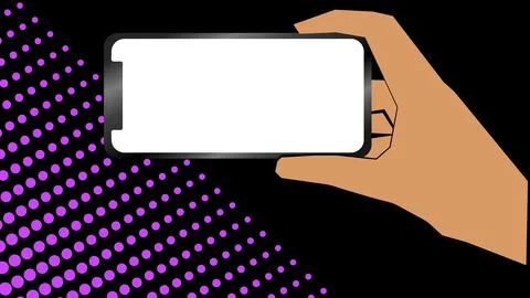 Smart mobile mockup background illustration Stock Illustration