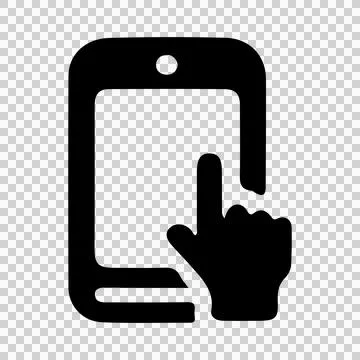 Smart mobile phone silhouette vector icon Illustrazione stock